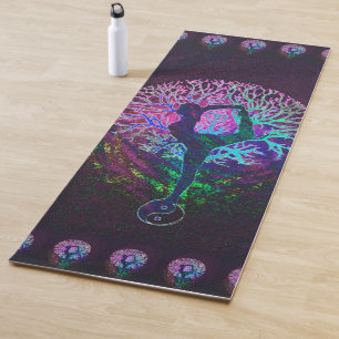 Regenbogen-Yoga Yin Yang Baum durch Amelia Carrie Yogamatte