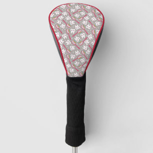 Regenbogen-Zahn-Muster Golf Headcover