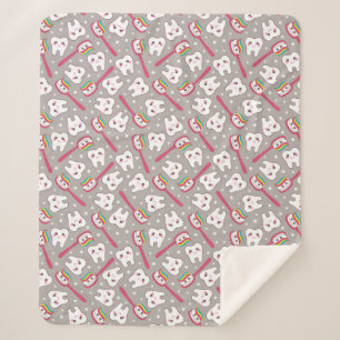 Regenbogen-Zahn-Muster Sherpadecke