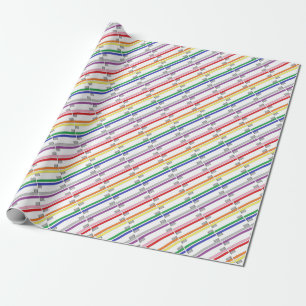 Regenbogen-Zahnbürste-Packpapier Geschenkpapier