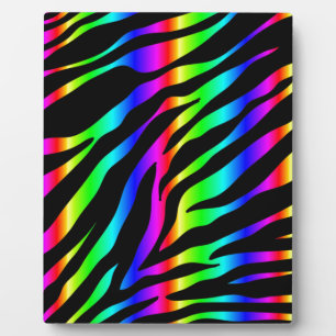 Regenbogen Zebra Fotoplatte