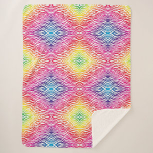 Regenbogen Zebra Sherpadecke