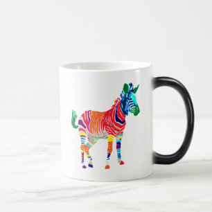 Regenbogen Zebra Tiere Monogramm Muster Party Verwandlungstasse