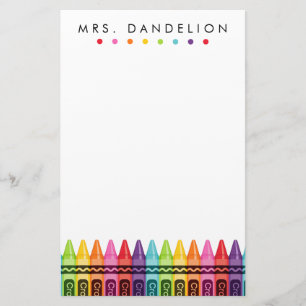 Regenbogen zeichnet Kindergärtnerin Briefpapier