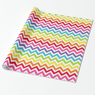 Regenbogen-Zickzack Geschenk-Verpackung Geschenkpapier