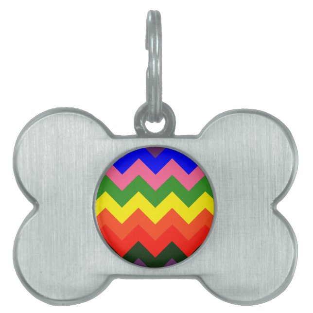 Regenbogen Zickzack Tiermarke (Vorderseite)