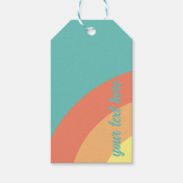 Regenbogen-Ziel Regenbogen blau, rot, pfirsichfarb Geschenkanhänger