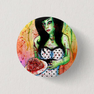 Regenbogen-Zombie-Button herauf Mädchen Button