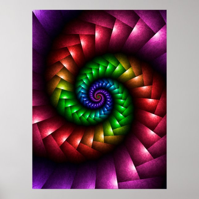 Regenbogen-Zöpfe Poster (Vorne)