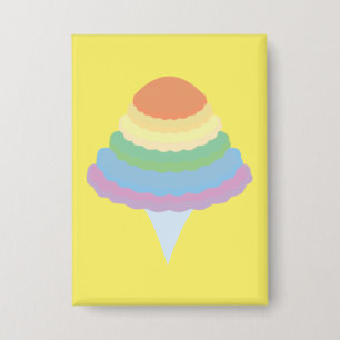 Regenbogen Zuckerwatte  Button