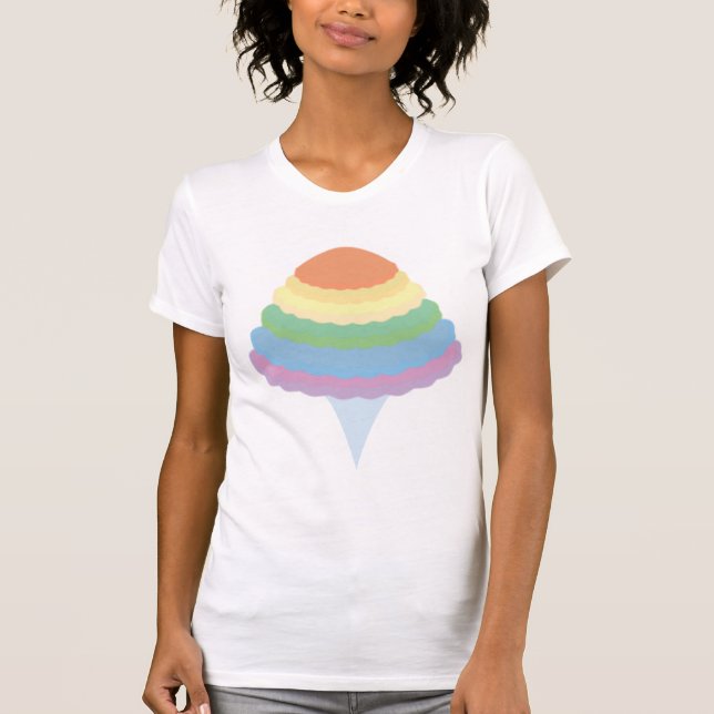 Regenbogen Zuckerwatte  T-Shirt (Vorderseite)