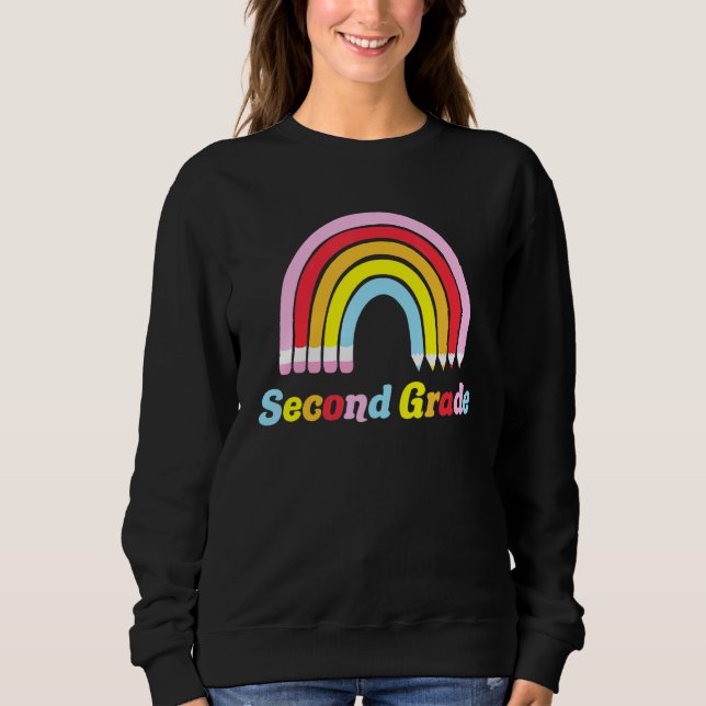 Regenbogen Zweitklässler 1. Schultag Lehrer Studiu Sweatshirt (Vorderseite)