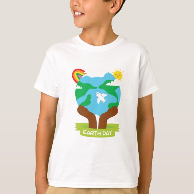 Regenbogenafrikanischer Erdtag T-Shirt (Vorderseite)