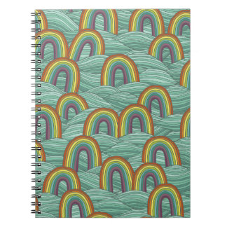 Regenbogenart: HandGezeichnet Vintage Zusammensetz Notizblock
