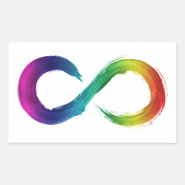 Regenbogenaufkleber Rechteckiger Aufkleber (Vorderseite)