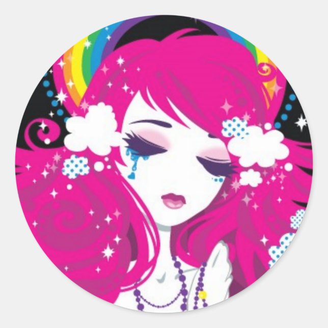 Regenbogenaufkleber Runder Aufkleber (Vorderseite)