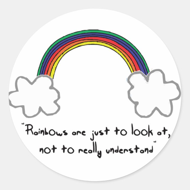 Regenbogenaufkleber Runder Aufkleber (Vorderseite)