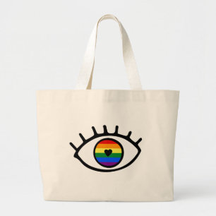 Regenbogenauge Jumbo Stoffbeutel