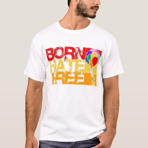 Regenbogenballons. geborener Hass frei. T-Shirt