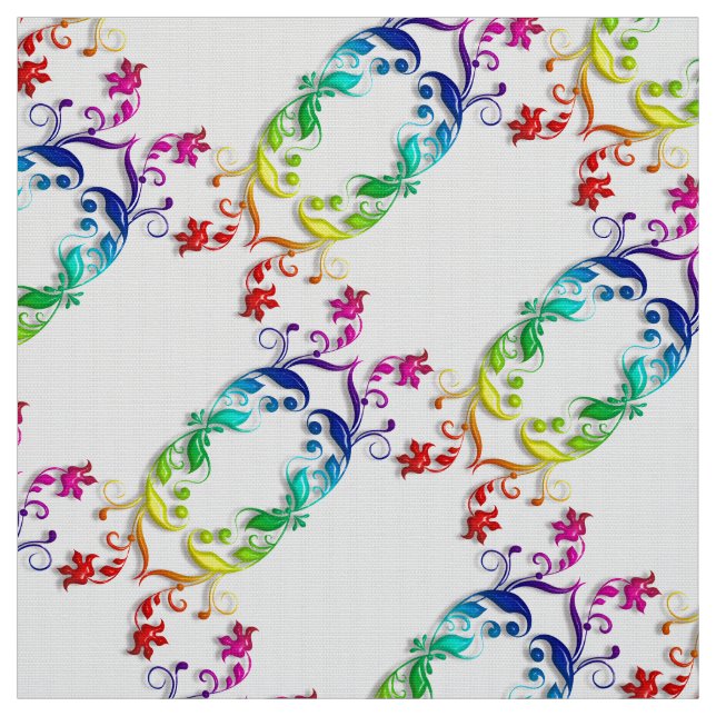 Regenbogenbarockelement Stoff (Muster)