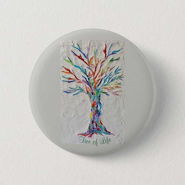 Regenbogenbaum Button (Vorderseite)