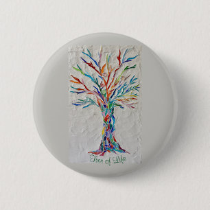 Regenbogenbaum des Lebens Button