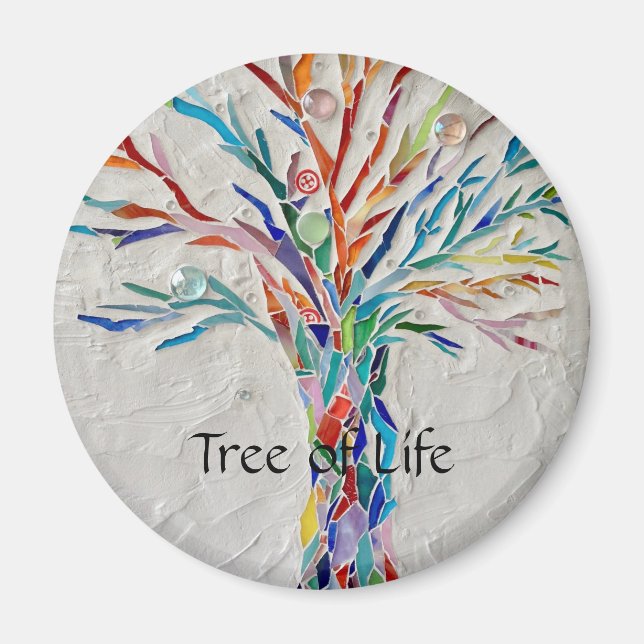Regenbogenbaum des Lebens Magnet (Vorne)