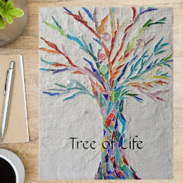 Regenbogenbaum des Lebens Mosaik Puzzle