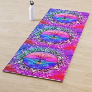 Regenbogenbaum des Lebens Yoga Mat Yogamatte