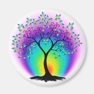 Regenbogenbaum des Lebensmagnet Magnet