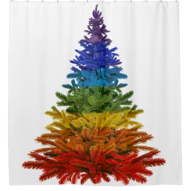 Regenbogenbaum Duschvorhang (Vorderseite)