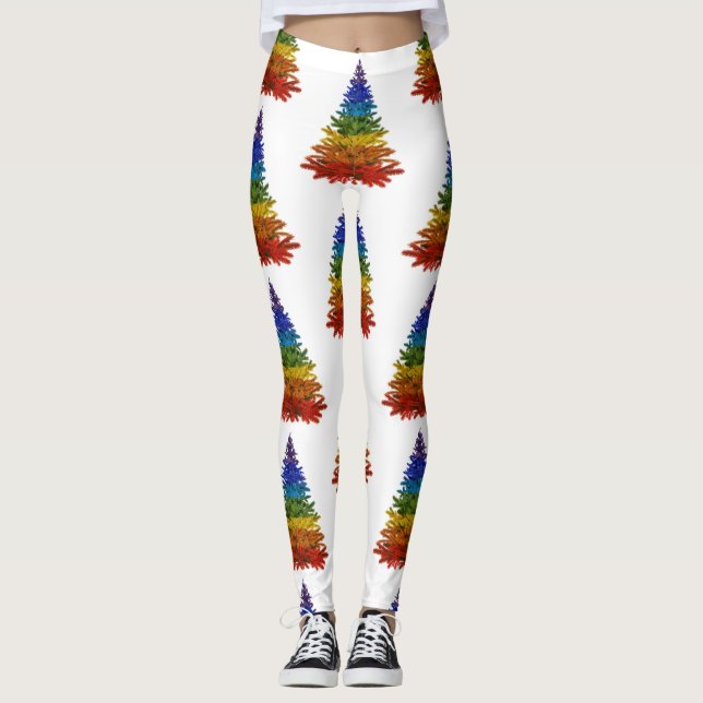 Regenbogenbaum Leggings (Vorderseite)