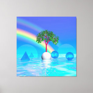 Regenbogenbaum Leinwanddruck