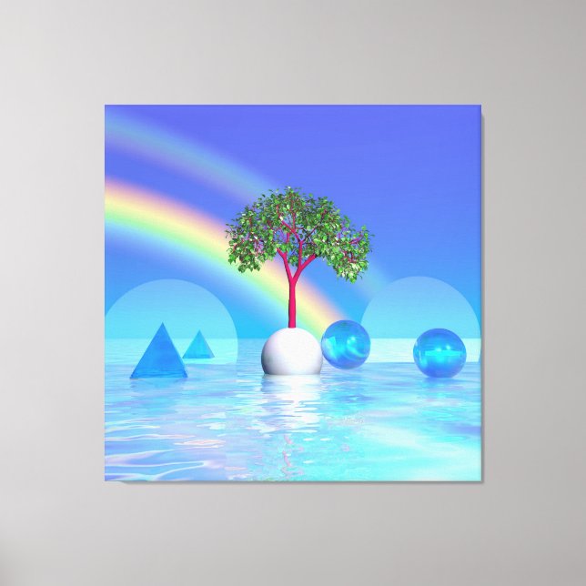 Regenbogenbaum Leinwanddruck (Vorderseite)