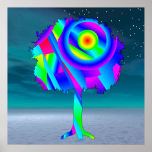 Regenbogenbaum Poster