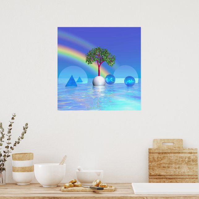 Regenbogenbaum Poster (Küche)