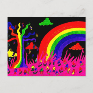 Regenbogenbaum Postkarte