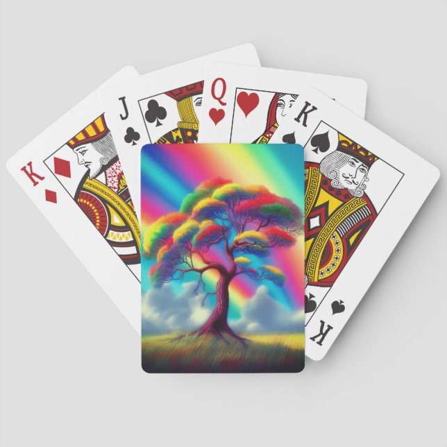 Regenbogenbaum Spielkarten (Rückseite)
