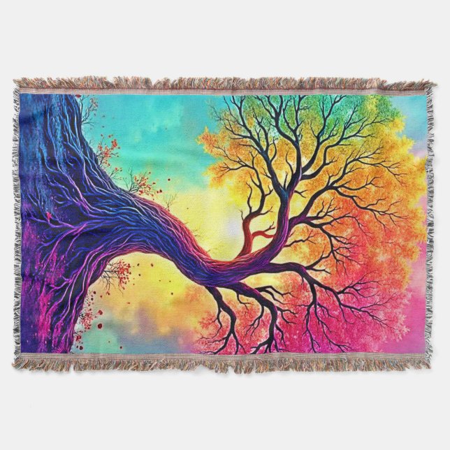 Regenbogenbaum: Wurzeln unendlicher Hoffnung Kunst Decke (Vorderseite)