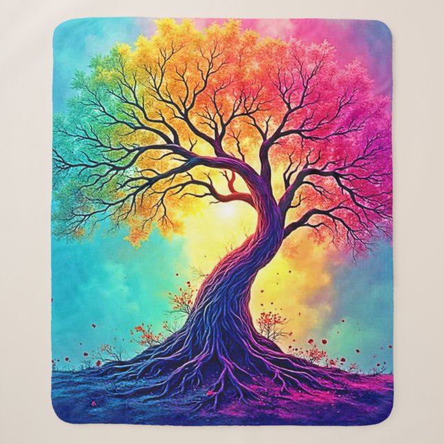 Regenbogenbaum: Wurzeln unendlicher Hoffnung Kunst Sherpadecke (Vorderseite)