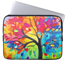 Regenbogenbäume Laptopschutzhülle