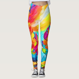 Regenbogenbäume: Lebhafter Wald Leggings