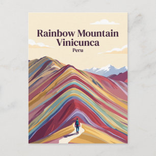 Regenbogenberg Vinicunca Peru Postkarte