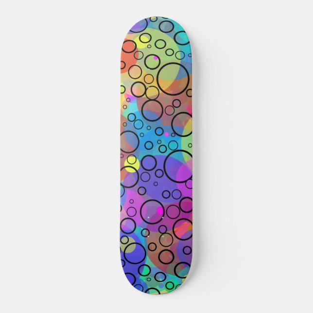 Regenbogenblasen II Skateboard (Vorderseite)