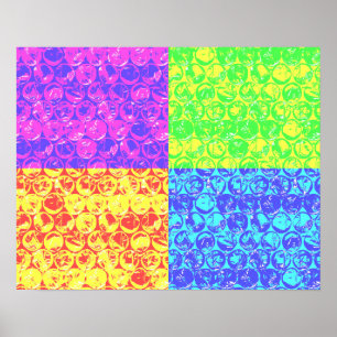 Regenbogenblasenverpackungs-Popkunst Poster