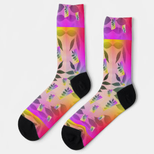Regenbogenblätter Socken