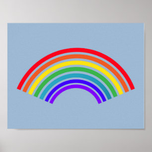 Regenbogenblaues Glück Poster
