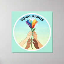 Regenbogenblume für gleiche Rechte – Vielfalt und