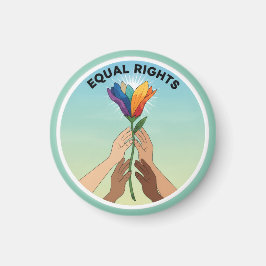 Regenbogenblume für gleiche Rechte – Vielfalt und  Magnet