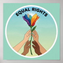 Regenbogenblume für gleiche Rechte – Vielfalt und